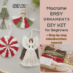 Load image into Gallery viewer, Macrame Christmas Tree Decorations