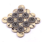 Load image into Gallery viewer, Button - Black & Grey Teardrop pattern