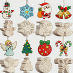 Load image into Gallery viewer, Wooden Christmas Decorations - Mixed Pack of 8