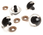 Load image into Gallery viewer, Safety Eyes with Washers Clear & Black