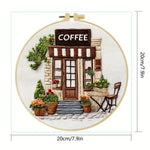Load image into Gallery viewer, Stamped Embroidery - Coffee Shop