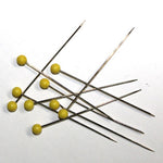 Load image into Gallery viewer, Quilters Pins Size 28 Silver Yellow