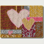 Load image into Gallery viewer, Latch Hook Rug Kit - Patchwork Hearts