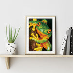 将图片加载到图库查看器,Diamond Dotz® Green Tree Frog Diamond Painting Kit – 27cm x 37cm