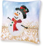 Load image into Gallery viewer, Diamond Dotz Cushion Kit® Snowman Top Hat – 18cm x 18cm