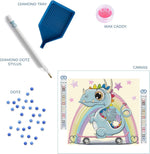 Load image into Gallery viewer, Diamond Dotz® Dragon Skate Diamond Painting Kit – 25cm x 23cm