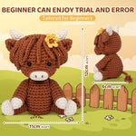 Load image into Gallery viewer, Amigurumi Kit - Small Brown Cow