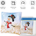 Load image into Gallery viewer, Diamond Dotz Cushion Kit® Snowman Top Hat – 18cm x 18cm