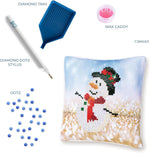 Load image into Gallery viewer, Diamond Dotz Cushion Kit® Snowman Top Hat – 18cm x 18cm