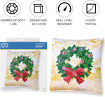 Load image into Gallery viewer, Diamond Dotz Cushion Kit® Christmas Wreath – 18cm x 18cm
