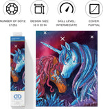Load image into Gallery viewer, Diamond Dotz® Crystal Garden Unicorn Diamond Painting Kit – 42cm x 52cm