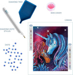 Load image into Gallery viewer, Diamond Dotz® Crystal Garden Unicorn Diamond Painting Kit – 42cm x 52cm