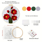 Load image into Gallery viewer, Needle Painting - Red Flowers