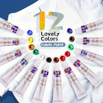 Load image into Gallery viewer, Fabric Paint 12pc