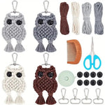 将图片加载到图库查看器,Macrame Wise Knots Owl Keychain Kit