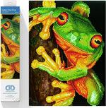 将图片加载到图库查看器,Diamond Dotz® Green Tree Frog Diamond Painting Kit – 27cm x 37cm