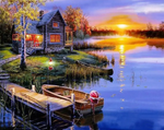 Load image into Gallery viewer, Paint by Number - Lake Cabin