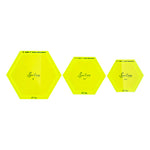 Load image into Gallery viewer, Sew Easy Hexagon Template Set of 3 sizes