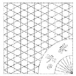 将图片加载到图库查看器,Sashiko Printed Cloth - Natural 31x31cm