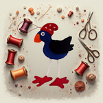 Load image into Gallery viewer, Felt Applique Kit - Penelope Pukeko Kit