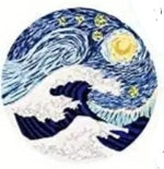 将图片加载到图库查看器,Stamped Embroidery Kit Stary Nights Inspired