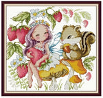 Load image into Gallery viewer, Stamped Cross Stitch Kit - Fairy's Forest Friend 14CT