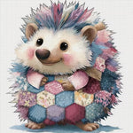 Load image into Gallery viewer, Stamped Cross Stitch - Patchwork Hedgehog 11CT