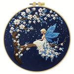 将图片加载到图库查看器,Stamped Embroidery - White Blossom Tree Fairy