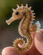 Load image into Gallery viewer, Ocean Inspired 3D Beaded Embroidery Kit - Seahorse