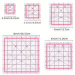 Load image into Gallery viewer, Set of 5 Acrylic Quilting Rulers & Squares