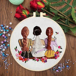 将图片加载到图库查看器,Stamped Embroidery Kit Girlfriends