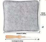 Load image into Gallery viewer, Needle Felting Pad Kit – Foam Mat with 2 Wooden Needles for DIY Wool Craft