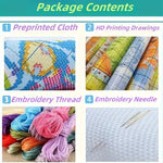 Load image into Gallery viewer, Stamped Cross Stitch - Patchwork Hedgehog 11CT