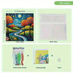 Load image into Gallery viewer, Stamped Cross Stitch Cushion Kit - Starry Tree