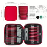 将图片加载到图库查看器,Interchangeable 13 Pair Circular Knitting Needle Set