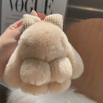 Load image into Gallery viewer, Soft Plush Bunny Keychain – Cute Fluffy Rabbit Bag Charm Gift
