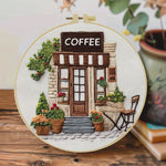Load image into Gallery viewer, Stamped Embroidery - Coffee Shop