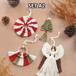 Load image into Gallery viewer, Macrame Christmas Tree Decorations