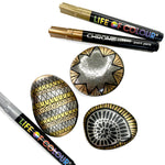 Load image into Gallery viewer, Chrome Mirror Effect - 3mm Medium Tip Acrylic Paint Pens (3)