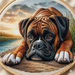 Load image into Gallery viewer, Stamped Cross Stitch - Buster The Boxer
