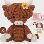 Load image into Gallery viewer, Amigurumi Kit - Small Brown Cow
