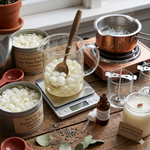 将图片加载到图库查看器,200g White Beeswax Candle Making Kit – 100% Natural DIY Wax with Wicks & Accessories