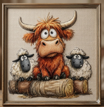 Load image into Gallery viewer, Stamped Cross Stitch -Fergus and the Fleece