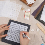 Load image into Gallery viewer, Sashiko Embroidery Set - Stencils x 8
