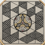 将图片加载到图库查看器,Sashiko Printed Cloth - Natural 31x31cm