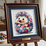 将图片加载到图库查看器,Stamped Cross Stitch - Patchwork Hedgehog 11CT