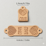 Load image into Gallery viewer, Faux Leather "Made with Love" Craft Labels – Pack of 3