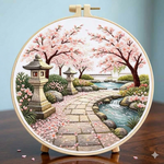 Load image into Gallery viewer, Stamped Embroidery - Cherry Blossom Garden