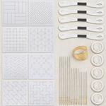 Load image into Gallery viewer, Sashiko Embroidery Set - Stencils x 8