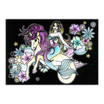 Load image into Gallery viewer, Velvet Art - A4 350GSM Mermaid on Sea Pony